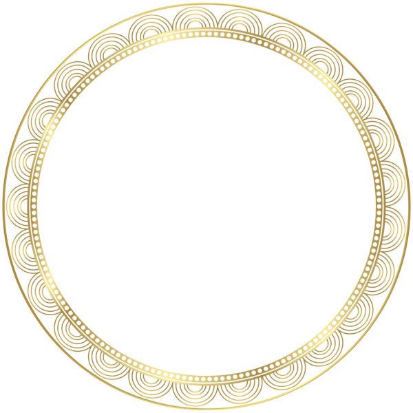 This png image - Decorative Gold Round Border PNG Clipart, is available for free download