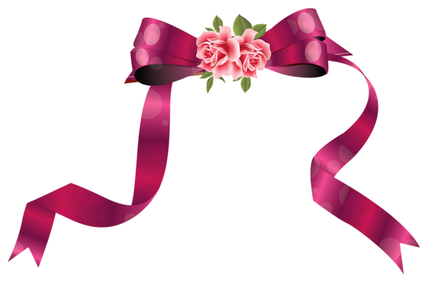 This png image - Decorative Ribbon with Roses PNG Clipart Image, is available for free download