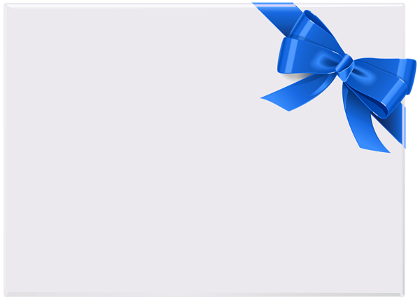 This png image - Empty Card with Blue Ribbon PNG Clip Art, is available for free download