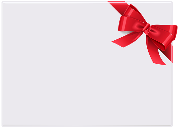 This png image - Empty Card with Red Ribbon PNG Clip Art, is available for free download