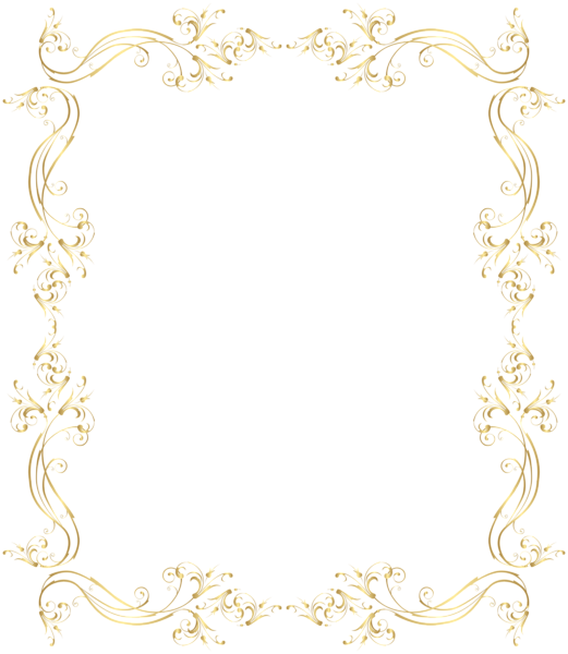 Floral Border Frame PNG Gold Clip Art | Gallery Yopriceville - High ...