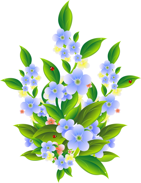 This png image - Floral Bush Decoration Transparent Clip Art PNG Image, is available for free download