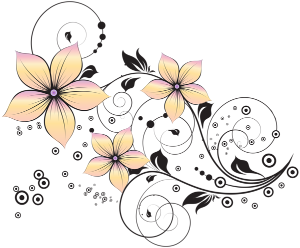 Floral Decoration Clip Art Image | Gallery Yopriceville - High-Quality ...