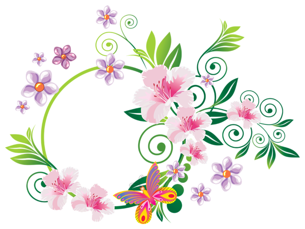 This png image - Floral Decoration PNG Clip-Art Image, is available for free download