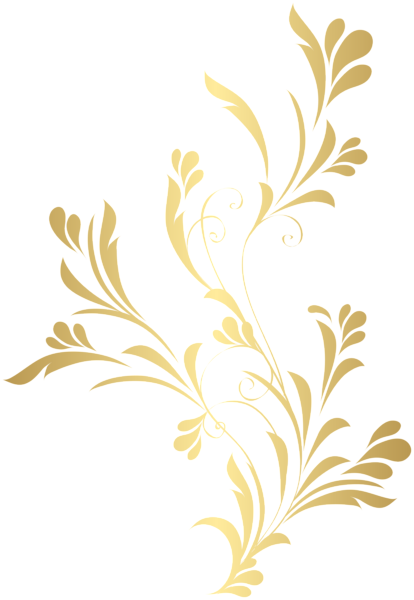 Floral Gold Element PNG Clip Art | Gallery Yopriceville - High-Quality