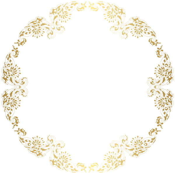 This png image - Floral Gold Round Border PNG Transparent Clip Art, is available for free download