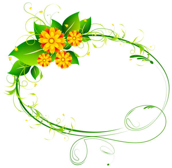 This png image - Floral Oval Decor PNG Clip-Art Image, is available for free download