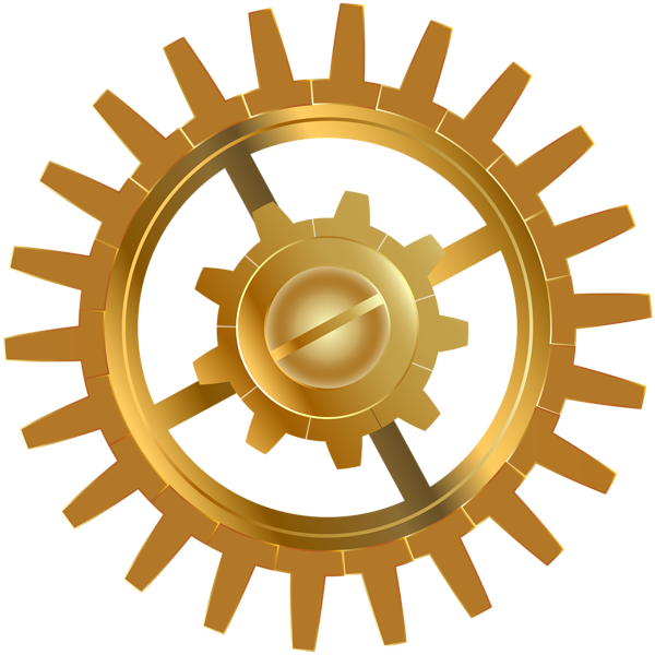 This png image - Gear Gold Clip Art PNG, is available for free download