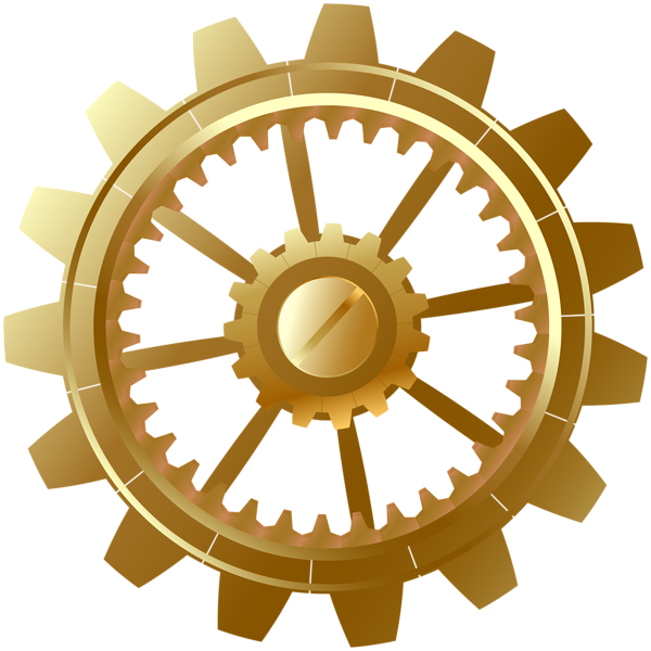 This png image - Gear Gold Clip Art PNG Image, is available for free download
