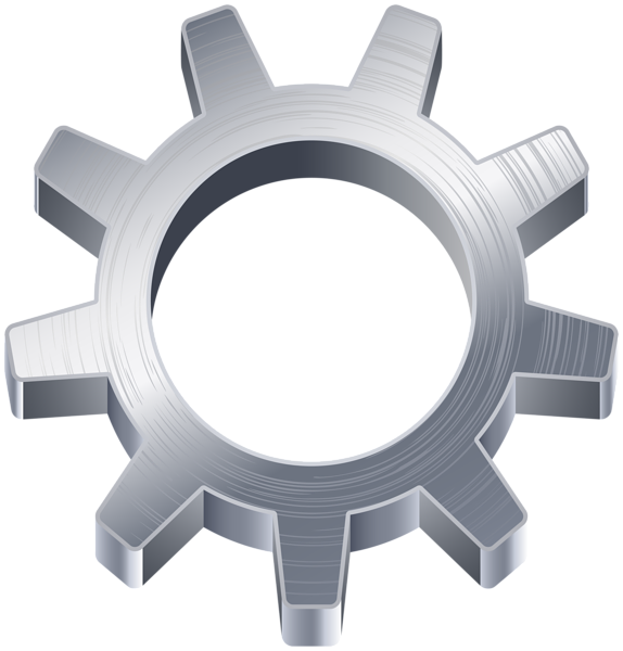 This png image - Gear Silver Transparent PNG Clip Art Image, is available for free download