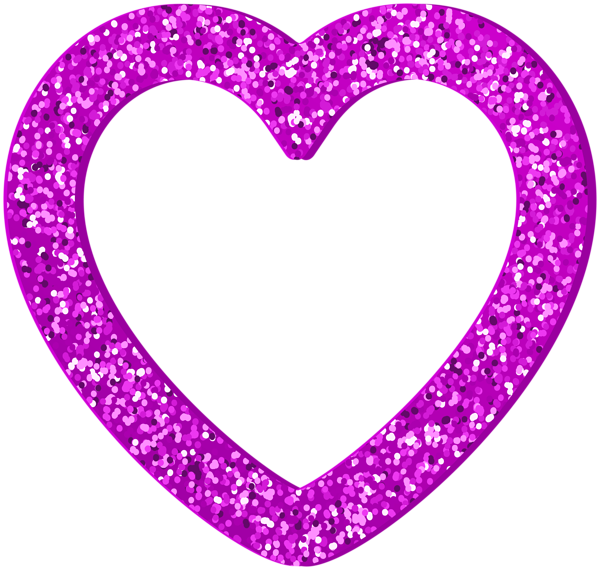 This png image - Glitter Heart Border Frame, is available for free download