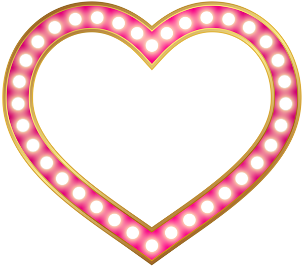 This png image - Glowing Heart Border Frame PNG Clip Art, is available for free download