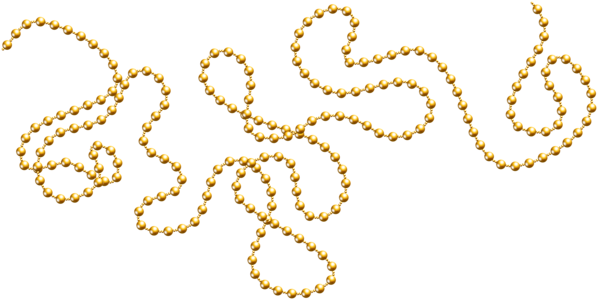 This png image - Gold Beads Decoration Transparent PNG Clip Art, is available for free download