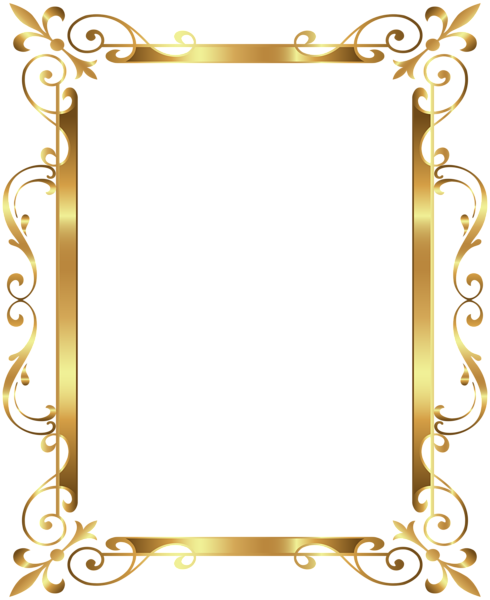 Gold Border Frame Deco Transparent Clip Art Image | Gallery ...