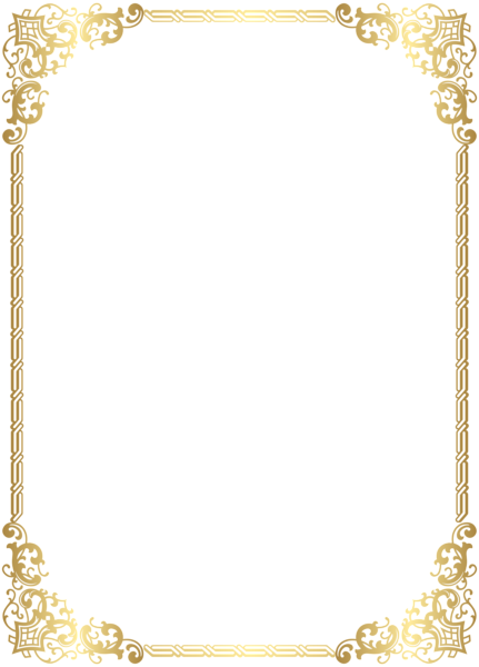 Gold Border Frame Transparent Clip Art Image | Gallery