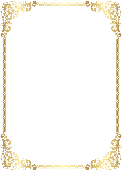 This png image - Gold Border Frame Transparent Clip Art Image, is available for free download