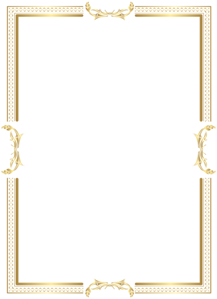 Gold Border Frame Transparent PNG Clip Art | Gallery ...