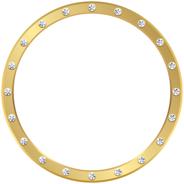 This png image - Gold Border Frame with Crystals PNG Clip Art, is available for free download