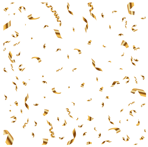 Gold Confetti Transparent Clip Art Image | Gallery Yopriceville - High