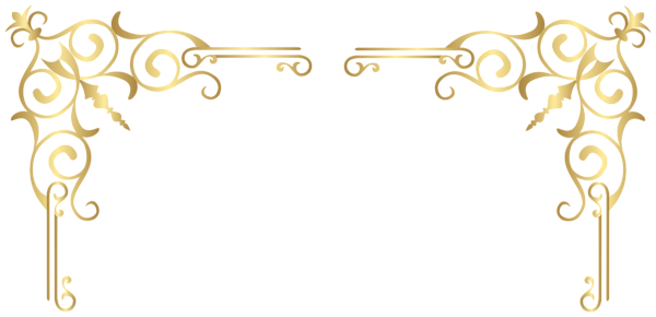 This png image - Gold Corner Decoration Clipart Image, is available for free download