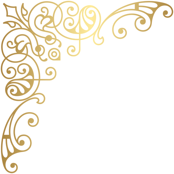 This png image - Gold Corner Decorative Transparent PNG Clip Art, is available for free download