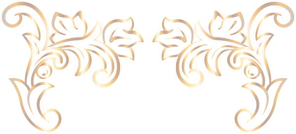 This png image - Gold Corner Ornaments PNG Clipart, is available for free download