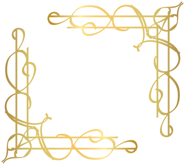 This png image - Gold Corners Clipart Image, is available for free download