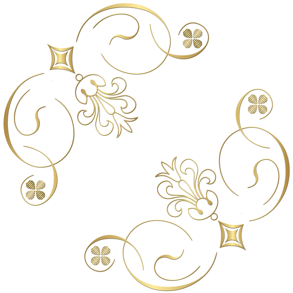 This png image - Gold Corners Ornament PNG Clipart , is available for free download