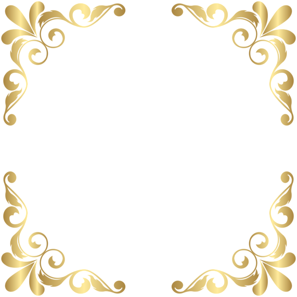 This png image - Gold Corners Transparent Clip Art Image, is available for free download