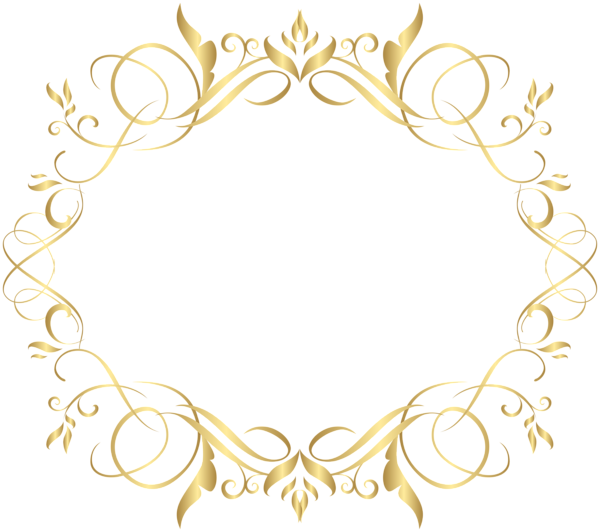 This png image - Gold Deco Frame PNG Clip Art Image, is available for free download