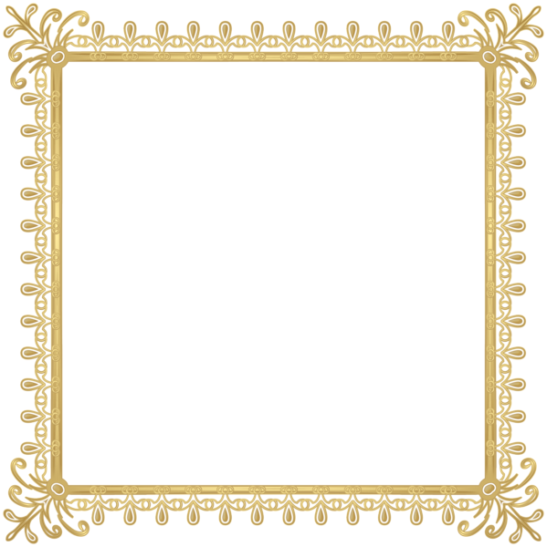 This png image - Gold Decorative Border Frame, is available for free download