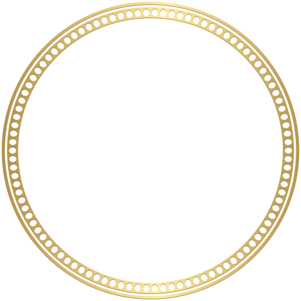 This png image - Gold Decorative Round Border PNG Clipart, is available for free download