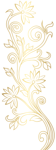 This png image - Gold Floral Decoration PNG Clip Art Image, is available for free download