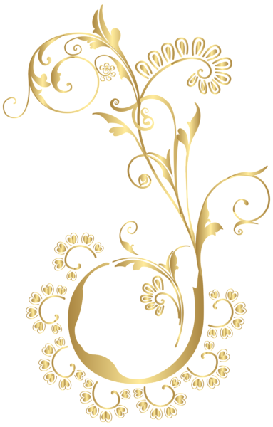 This png image - Gold Floral Element PNG Clip Art Image, is available for free download