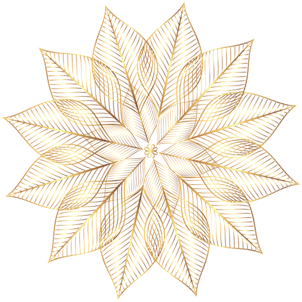 Gold Flower Decorative PNG Clip Art Image | Gallery Yopriceville - High