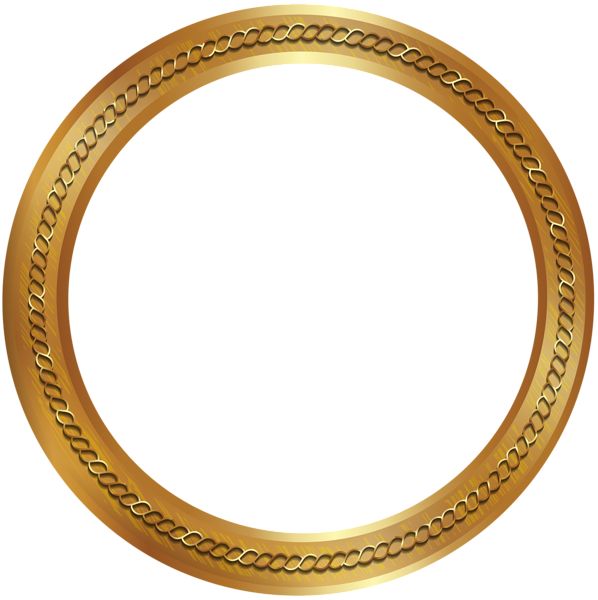 This png image - Gold Frame Border Round PNG Clip Art Image, is available for free download