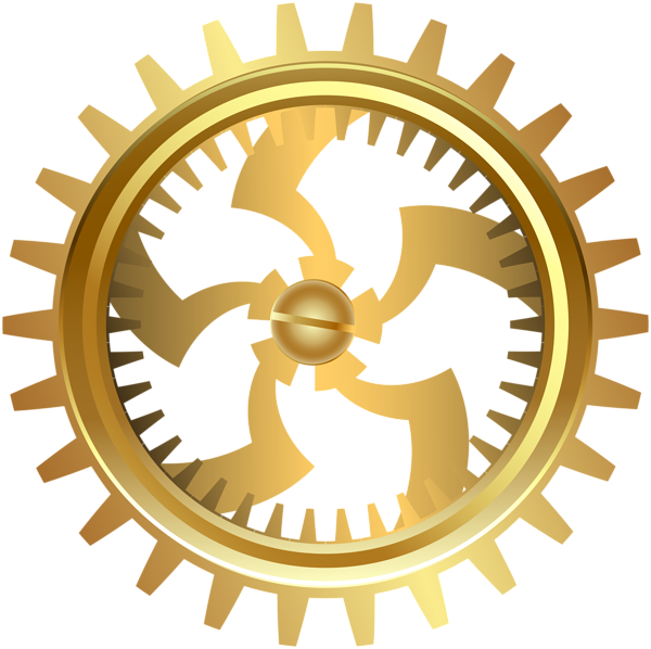 This png image - Gold Gear Transparent PNG Clip Art, is available for free download