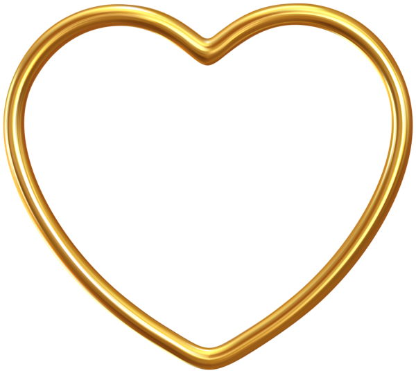 This png image - Gold Heart Border Frame Transparent Image, is available for free download
