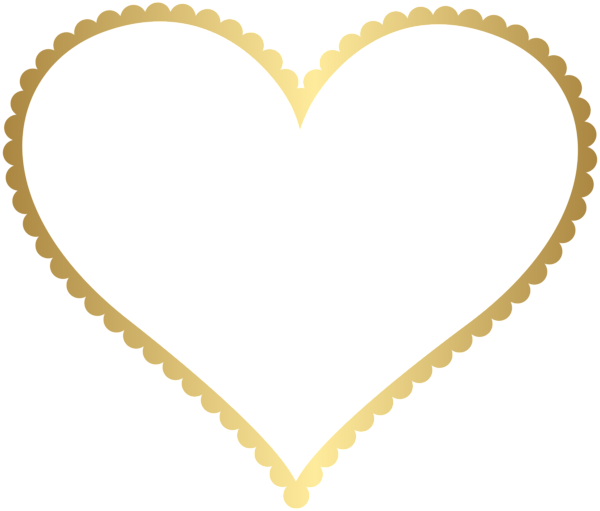 This png image - Gold Heart Border Frame Transparent PNG Clip Art, is available for free download