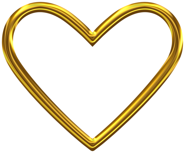 This png image - Gold Heart Shape Border PNG Clipart, is available for free download