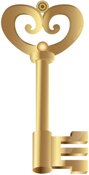This png image - Gold Key Decoration PNG Clipart, is available for free download