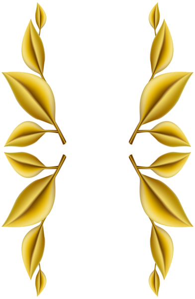 This png image - Gold Leaves Decoration PNG Clip Art Image, is available for free download