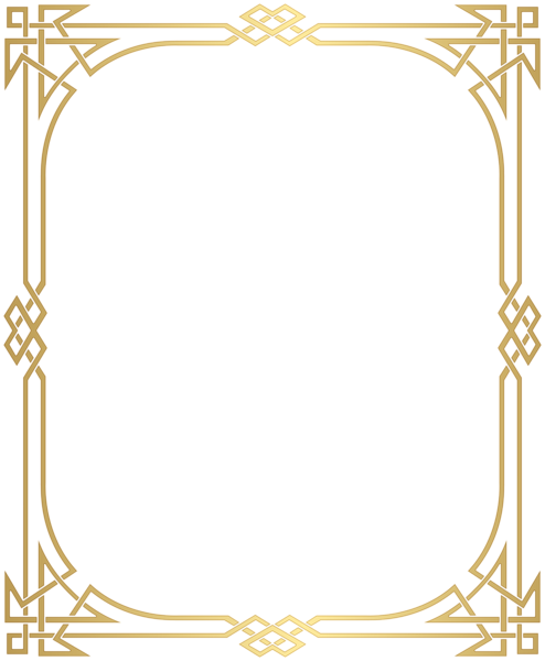 Gold Ornate Frame Border PNG Clipart | Gallery Yopriceville - High ...