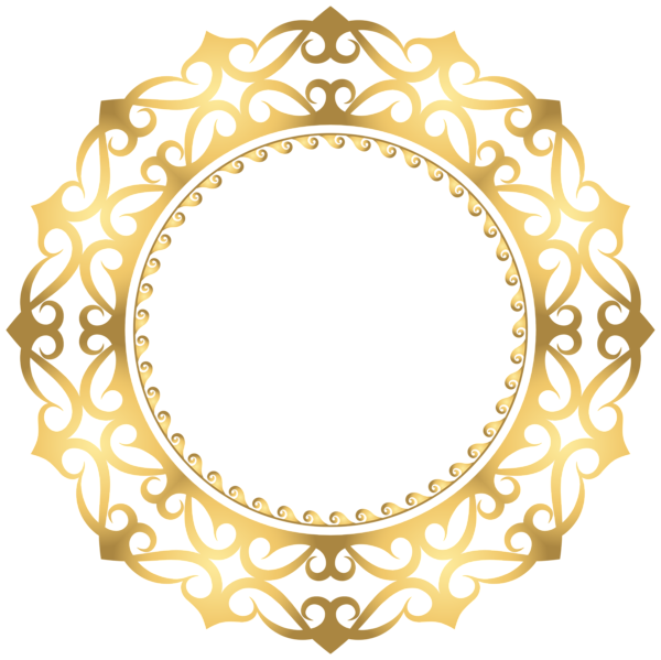 This png image - Gold Round Border Frame Clip Art Image, is available for free download