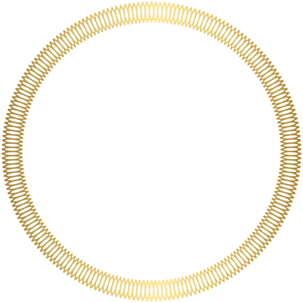 This png image - Gold Round Deco Border Transparent Clip Art Image, is available for free download