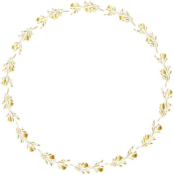 This png image - Gold Round Floral Border Transparent Clip Art Image, is available for free download