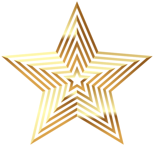 This png image - Gold Star Deco PNG Clip Art Image, is available for free download