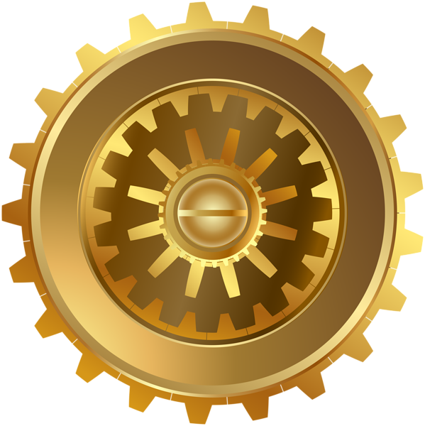 This png image - Gold Steampunk Gear PNG Clip Art Image, is available for free download