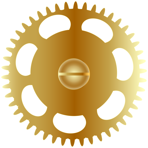 This png image - Gold Steampunk Gear PNG Clip Art Image, is available for free download