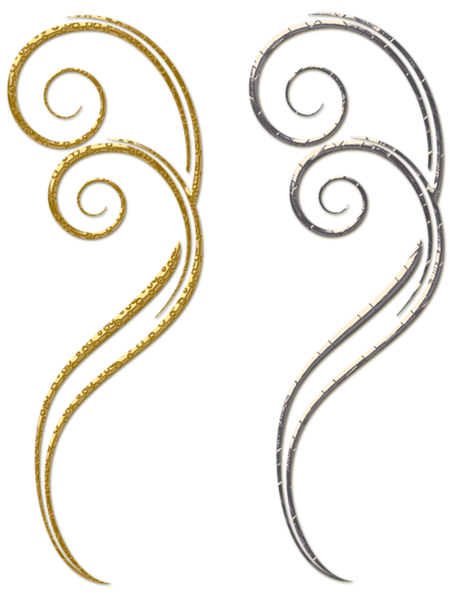 This png image - Gold and Silver Decorative Ornaments PNG Clipart, is available for free download